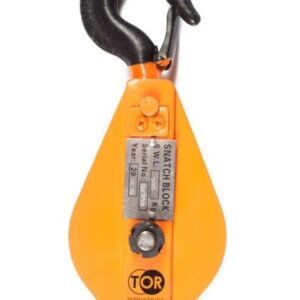 Блок монтажный однорольный с  крюком TOR HQG(L) K1-1,0 т с откидной щекой (T)